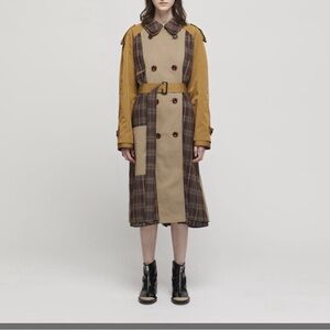 NWT Vien made in Italy deconstructable trench coat size M